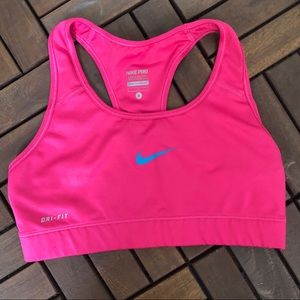 Nike Pro Pink Sports Bra Small